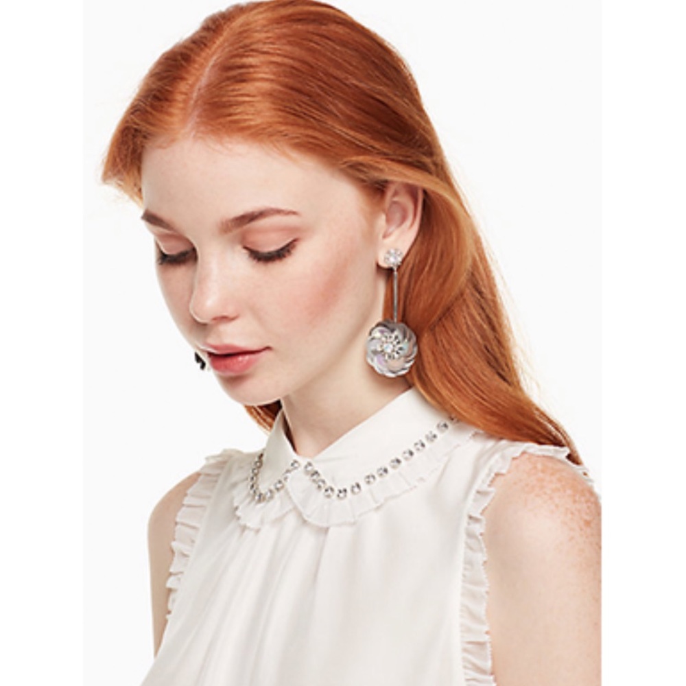KATE SPADE • Snowy Nights Linear Earrings - Picture 2 of 4
